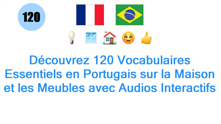 Découvrez 120 Vocabulaires Essentiels en Portugais sur la Maison et les Meubles avec Audios Interactifs